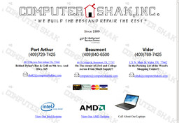 Computer Shak Inc on College St in Beaumont TX 409 840 6500