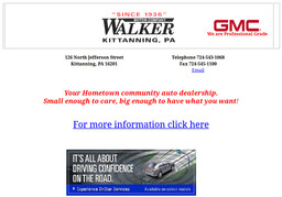 Walker Motor Co On Jefferson St In Kittanning Pa 724 543 1068