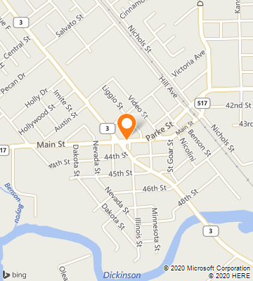 Map of Dickinson, TX