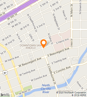 Map of San Angelo, TX