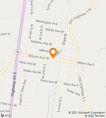 Map of Thomasville, AL