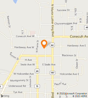 Map of Union Springs, AL