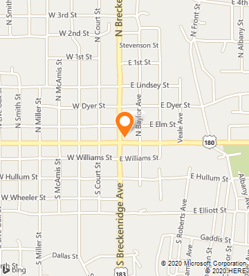 Map of Breckenridge, TX