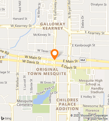 Map of Mesquite, TX
