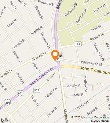 Map of Orangeburg, SC