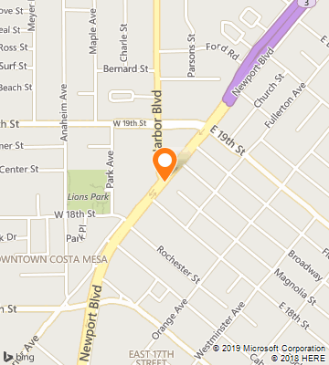 Map of Costa Mesa, CA