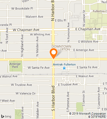 Map of Fullerton, CA