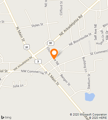 Map of Hanceville, AL