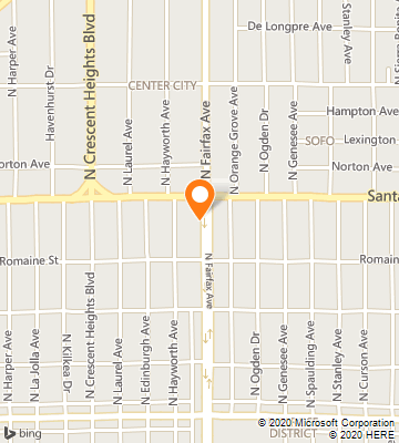 Map of West Hollywood, CA