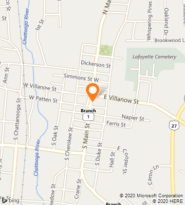 Map of LaFayette, GA