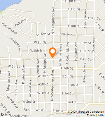 Map of Sheffield, AL