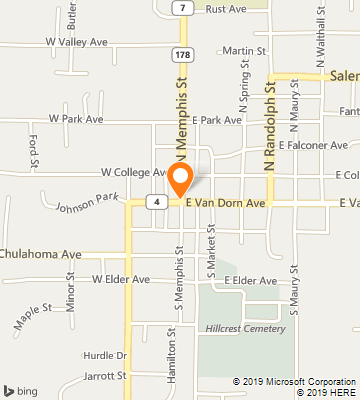 Map of Holly Springs, MS