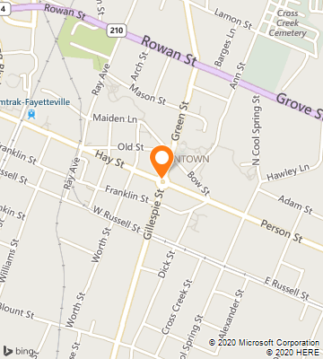 Map of Fayetteville, NC