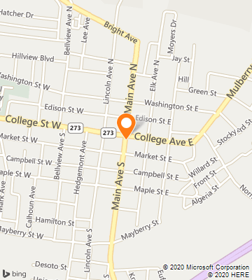 Map of Fayetteville, TN