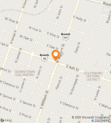 Map of Goldsboro, NC