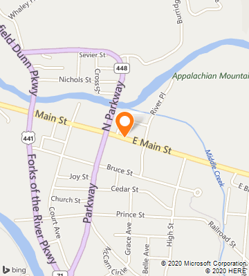 Map of Sevierville, TN