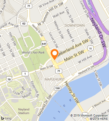 Map of Knoxville, TN