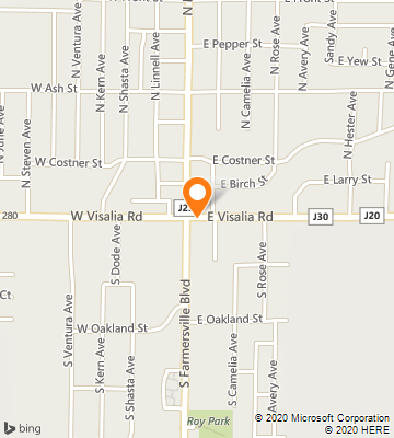 Map of Farmersville, CA