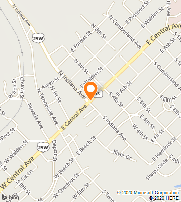 Map of LaFollette, TN