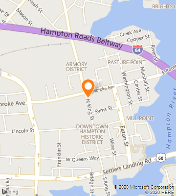 Map of Hampton, VA