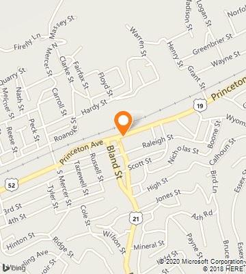 Map of Bluefield, WV