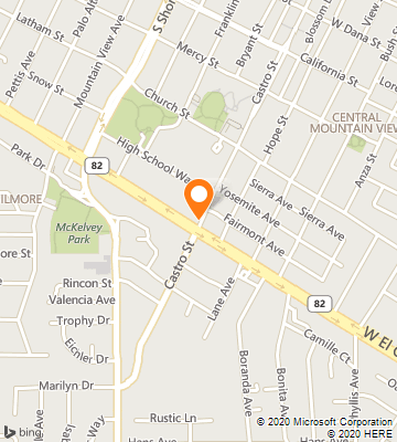 Map of Mountain View, CA