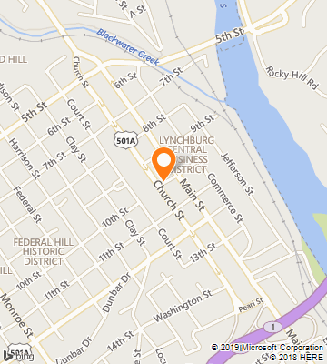 Map of Lynchburg, VA