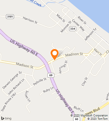 Map of Hawesville, KY