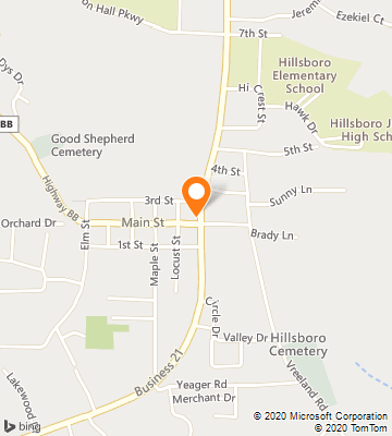 Map of Hillsboro, MO