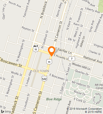 Map of Winchester, VA