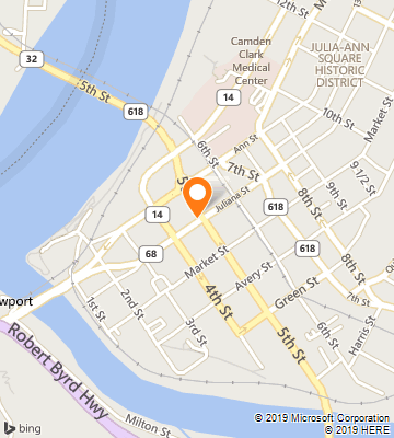 Map of Parkersburg, WV