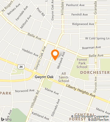 Map of Gwynn Oak, MD