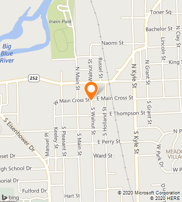 Map of Edinburgh, IN