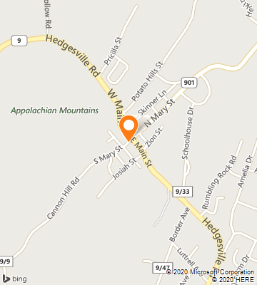Map of Hedgesville, WV