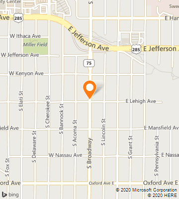 Map of Englewood, CO