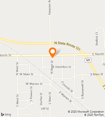 Map of Warrensburg, IL