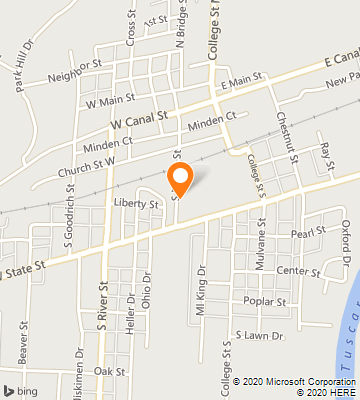 Map of Newcomerstown, OH