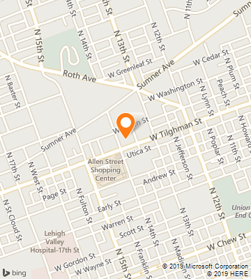 Map of Allentown, PA