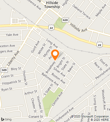 Map of Hillside, NJ
