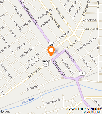 Map of Huntington, IN