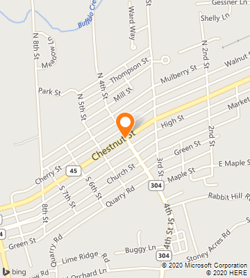 Map of Mifflinburg, PA