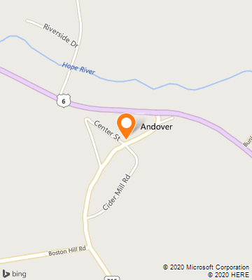 Map of Andover, CT