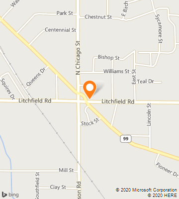 Map of Litchfield, MI