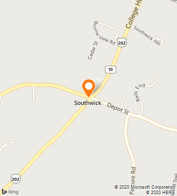 Map of Southwick, MA