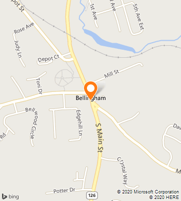 Map of Bellingham, MA