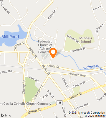 Map of Ashland, MA