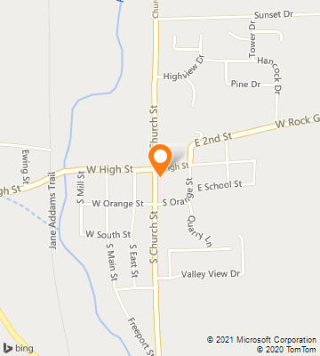 Map of Orangeville, IL