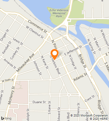 Map of Burlington, WI