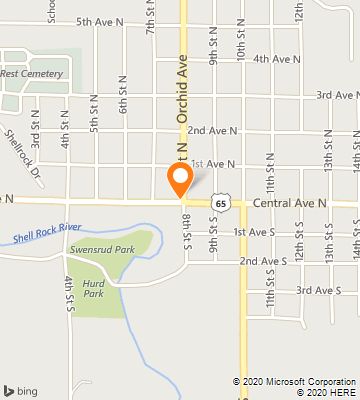 Map of Northwood, IA