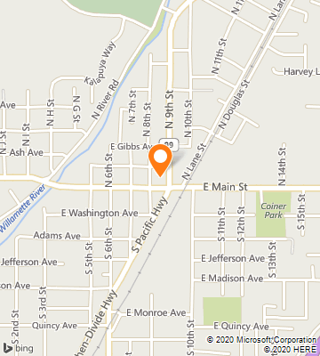 Map of Cottage Grove, OR